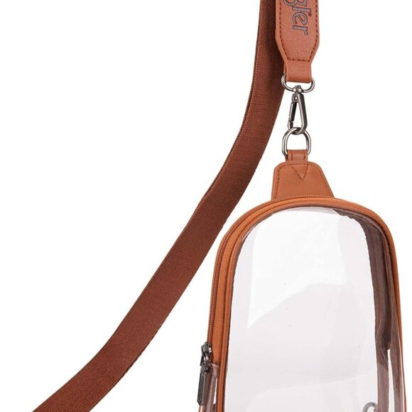 Crossbody Clear Sling Bags for Women Stadium Approved Cross Body Purse for Sport - Picture 1 of 6